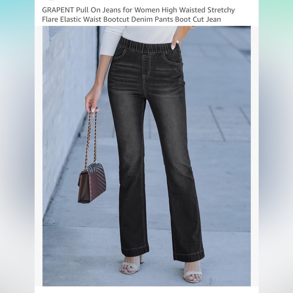 Women's Black Bootcut Jeans, size XXL